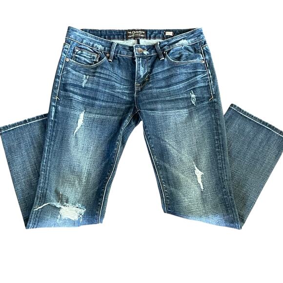 Cult of Individuality Rogan Capri Jeans SIZE 29 Distressed Medium Wash Low Rise - Picture 1 of 10
